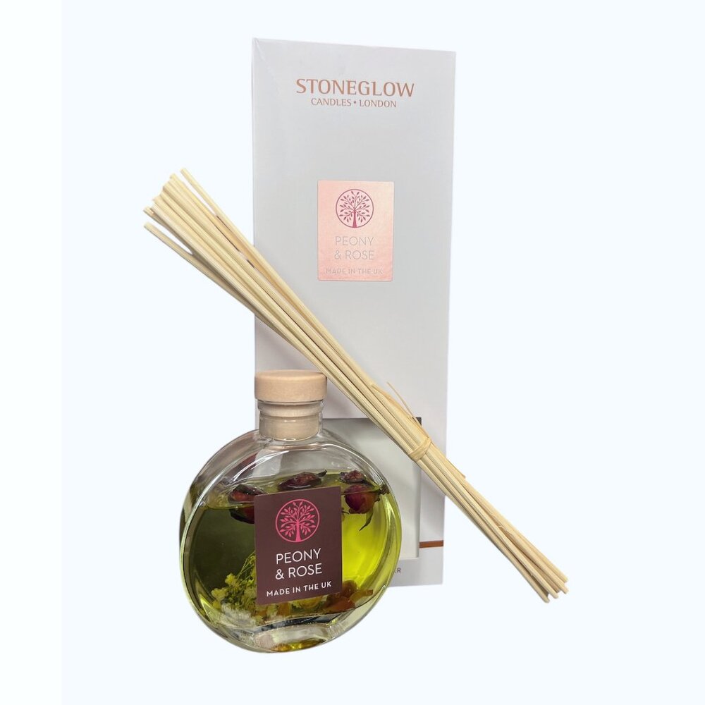 NEW Stoneglow Candles Peony & Rose Fragranced Reed Diffuser - 4.06 fl oz